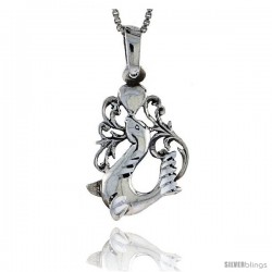 Sterling Silver Circus Seal Pendant, 1 in tall