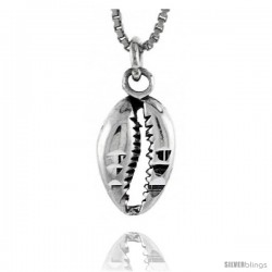 Sterling Silver Shell Pendant, 5/8 in tall