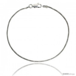 Sterling Silver Italian Snake Chain Necklaces & Bracelets 1.4mm Spiral Diamond Cut Finish Nickel Free