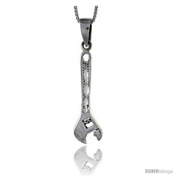 Sterling Silver Wrench Pendant, 1 5/8 in tall -Style Pa437