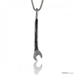 Sterling Silver Wrench Pendant, 1 3/8 in tall