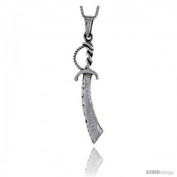 Sterling Silver Sword Pendant, 2 1/8 in tall