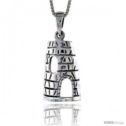 Sterling Silver Wigwam Pendant, 7/8 in tall