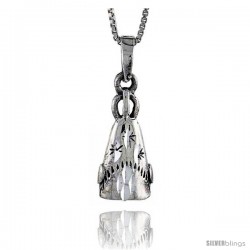 Sterling Silver Wigwam Pendant, 3/4 in tall