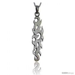 Sterling Silver Tribal Pendant, 2 3/16 in tall -Style Pa51