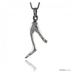 Sterling Silver High Heels Pendant, 3/4 in tall