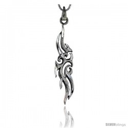 Sterling Silver Tribal Pendant, 2 5/16 in tall