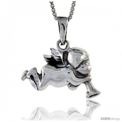 Sterling Silver Cherub Pendant, 7/8 in tall -Style Pa531