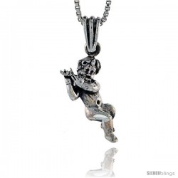 Sterling Silver Cherub Pendant 3/4 in tall -Style Pa532