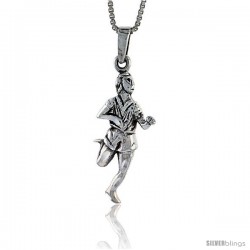 Sterling Silver Runner Pendant, 1 1/4 in tall