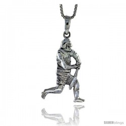 Sterling Silver Baseball Pendant, 1 3/8 in tall -Style Pa579