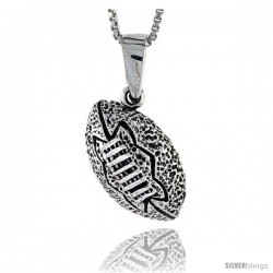 Sterling Silver Football Pendant, 1 in