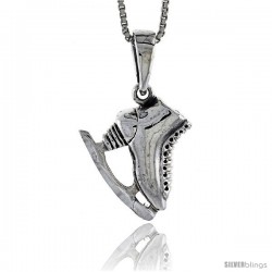 Sterling Silver Ice Skates Pendant, 3/4 in tall