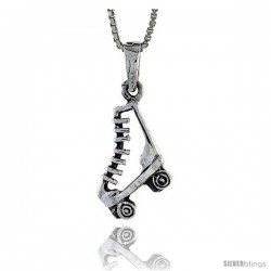 Sterling Silver Roller Skates Pendant, 3/4 in -Style Pa650