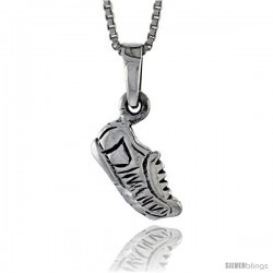 Sterling Silver Sneakers Pendant, 3/4 in