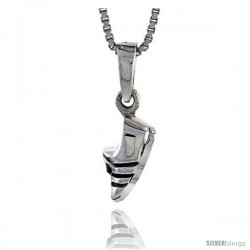 Sterling Silver Sneakers Pendant, 3/4 in -Style Pa657