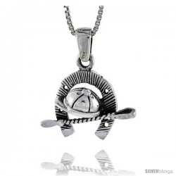 Sterling Silver Horse Jockey's Accessories Pendant, 1 in