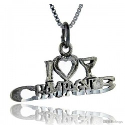 Sterling Silver I Love Champagne Talking Pendant, 1 in wide