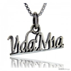 Sterling Silver Vida Mia Talking Pendant, 1 in wide