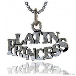 Sterling Silver Latin Princess Talking Pendant, 1 in wide