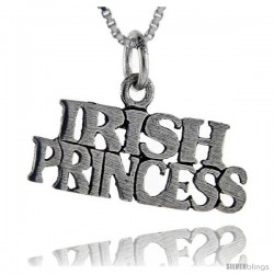 Sterling Silver Irish Princess Talking Pendant, 1 in wide