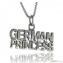 Sterling Silver German Princess Talking Pendant, 1 in wide