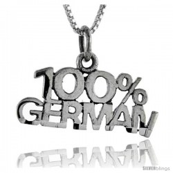 Sterling Silver 100 Percent German Talking Pendant, 1 in wide