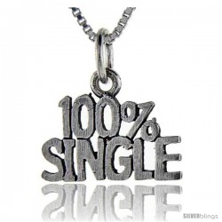 Sterling Silver 100 Percent Single Talking Pendant, 1 in wide