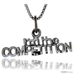 Sterling Silver I'm the Competition Talking Pendant, 1 in wide