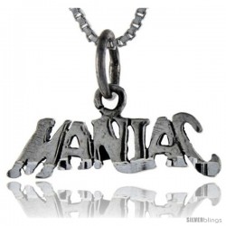 Sterling Silver Maniac Talking Pendant, 1 in wide