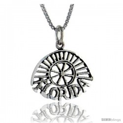 Sterling Silver Florida Talking Pendant, 1 in wide -Style Pa876