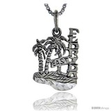 Sterling Silver Florida East Talking Pendant, 1 in wide
