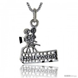 Sterling Silver Hollywood Talking Pendant, 1 in wide