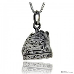 Sterling Silver California Talking Pendant, 1 in wide -Style Pa892