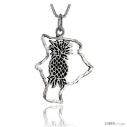 Sterling Silver Hawaii Talking Pendant, 1 in wide