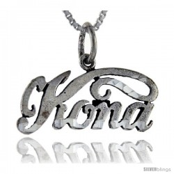 Sterling Silver Kona Talking Pendant, 1 in wide