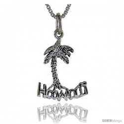 Sterling Silver Hawaii Talking Pendant, 1 in wide -Style Pa903