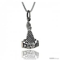 Sterling Silver Hawaii Talking Pendant, 1 in wide -Style Pa904