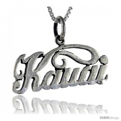 Sterling Silver Kauai Talking Pendant, 1 in wide