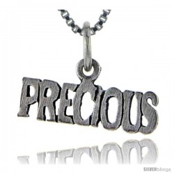 Sterling Silver Precious Talking Pendant, 1 in wide