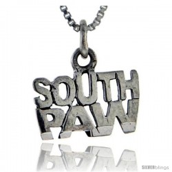 Sterling Silver South Paw Talking Pendant, 1 in wide