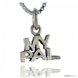 Sterling Silver My Pal Talking Pendant, 1 in wide