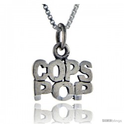 Sterling Silver Cops Pop Talking Pendant, 1 in wide