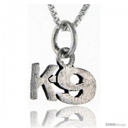 Sterling Silver K9 Talking Pendant, 1 in wide