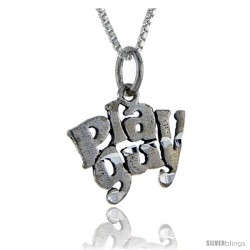 Sterling Silver Play Guy Talking Pendant, 1 in wide