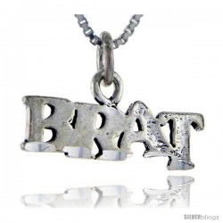 Sterling Silver Brat Talking Pendant, 1 in wide