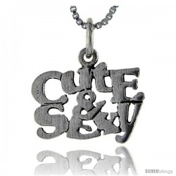 Sterling Silver Cute and Sexy Talking Pendant, 1 in wide