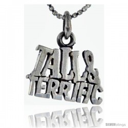 Sterling Silver Tall and Terrific Talking Pendant, 1 in wide