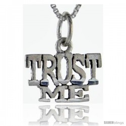 Sterling Silver Trust Me Talking Pendant, 1 in wide