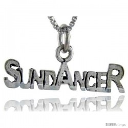 Sterling Silver Sun Dancer Talking Pendant, 1 in wide